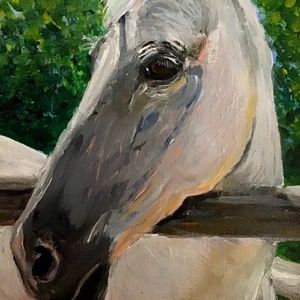 Acrylic small painting of a horse one of a kind
